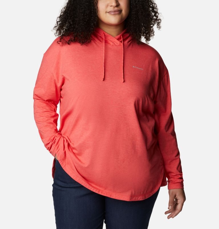 Columbia Sun Trek Pullover Hettegensere Dame Rød | Plus Size 17903V